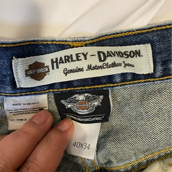 Harley-Davidson medium wash distressed jeans 40/34 - Picture 4 of 6